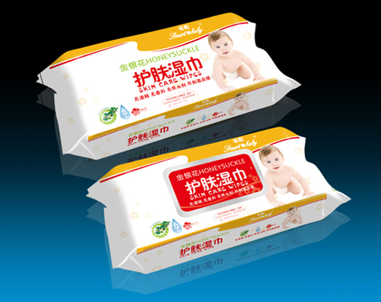 貝聰XBC85金銀花護膚濕巾80片黃色