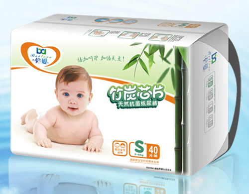 倍愛(ài)綿柔極薄竹炭芯片紙尿褲M碼（小包裝）