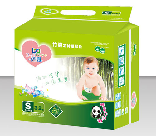 倍愛特柔超薄竹炭芯片紙尿褲S碼（小包裝）