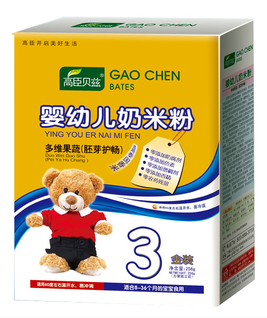 高臣貝茲多維果蔬（胚芽護(hù)腸）3段奶米粉