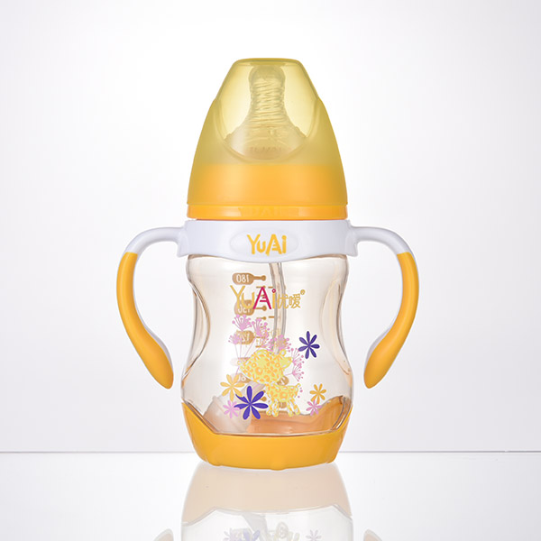 優(yōu)噯6寬口弧線型手柄自動(dòng)PPSU奶瓶（180ml）(保護(hù)底座)