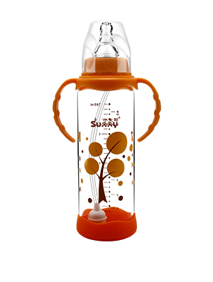  小太陽晶鉆玻璃防爆大奶瓶240ML