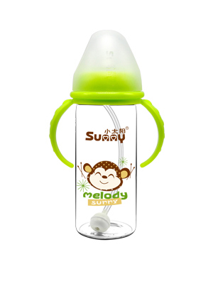  小太陽晶鉆玻璃大奶瓶240ML