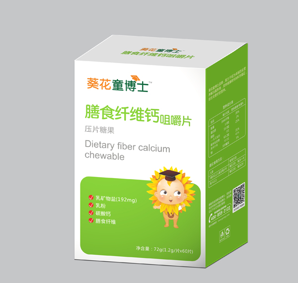   葵花童博士膳食纖維鈣咀嚼片