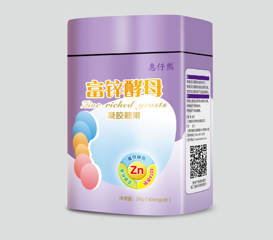 惠仔熊QS富鋅酵母膠丸30粒（鐵盒）