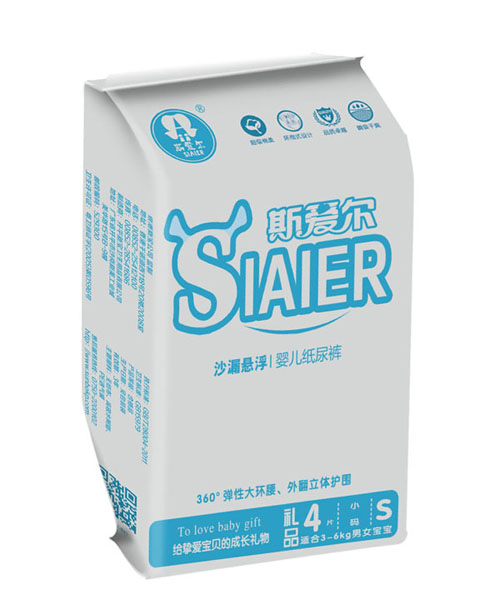  斯愛爾沙漏懸浮嬰兒紙尿褲S碼4片