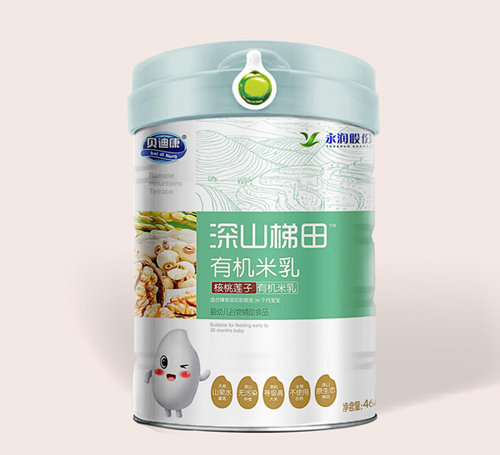    貝迪康深山梯田有機米乳-核桃蓮子配方