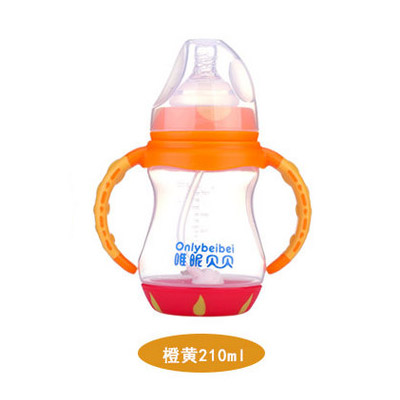 唯昵貝貝WA49寬口雙色PP奶瓶橙黃210ml.jpg