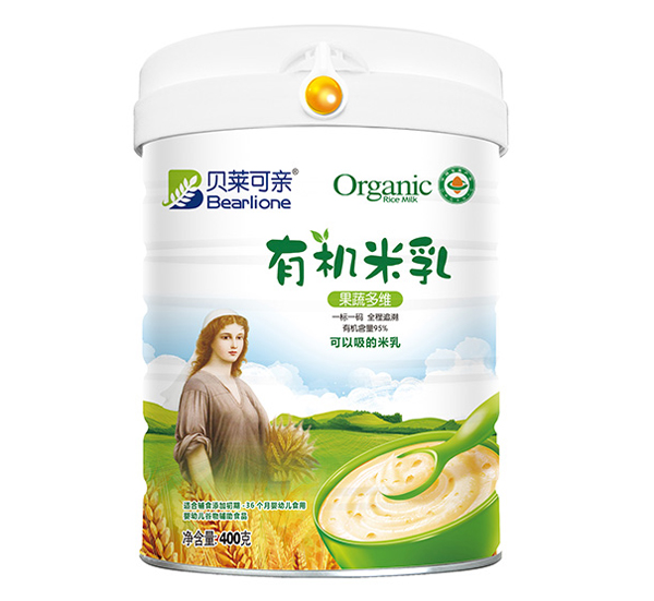    貝萊可親有機米乳-果蔬多維400克