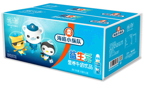   海底小縱隊益生元營養(yǎng)牛奶飲品（原味）箱裝