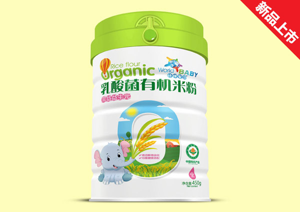   環(huán)球寶貝乳酸菌有機米粉聽裝-雙益益生元
