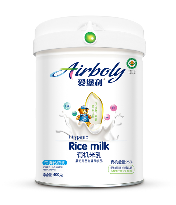  愛(ài)堡利鐵鋅鈣核桃有機(jī)米乳