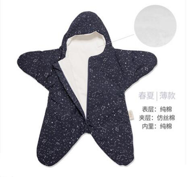 西班牙baby bites 嬰兒小海星睡袋 海軍藍春夏薄款.jpg