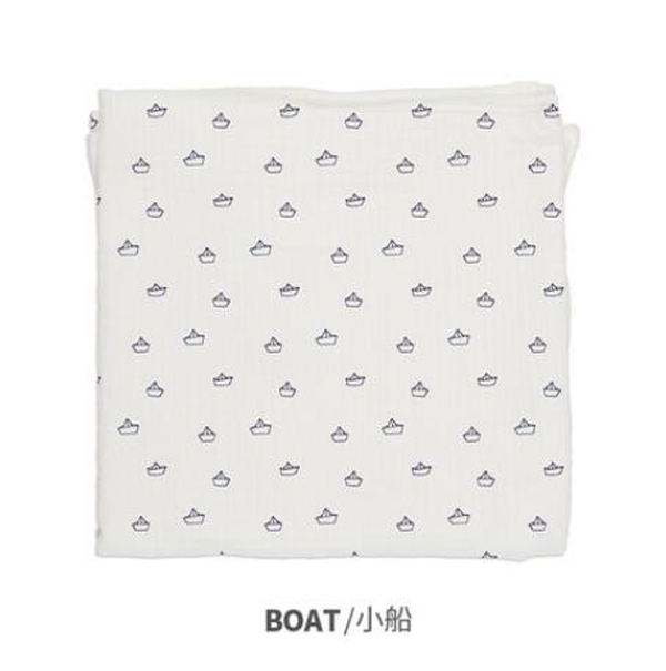  西班牙baby bites嬰兒Muslin多用途純棉襁褓包巾 小船