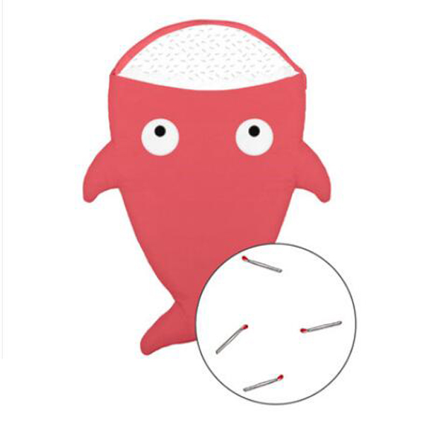  西班牙baby bites 鯊魚睡袋 珊瑚色
