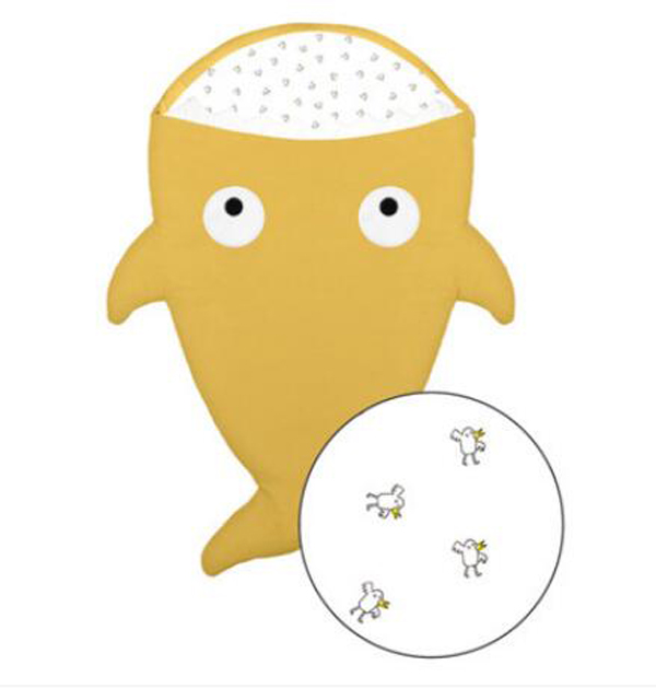  西班牙baby bites 鯊魚睡袋 深黃色