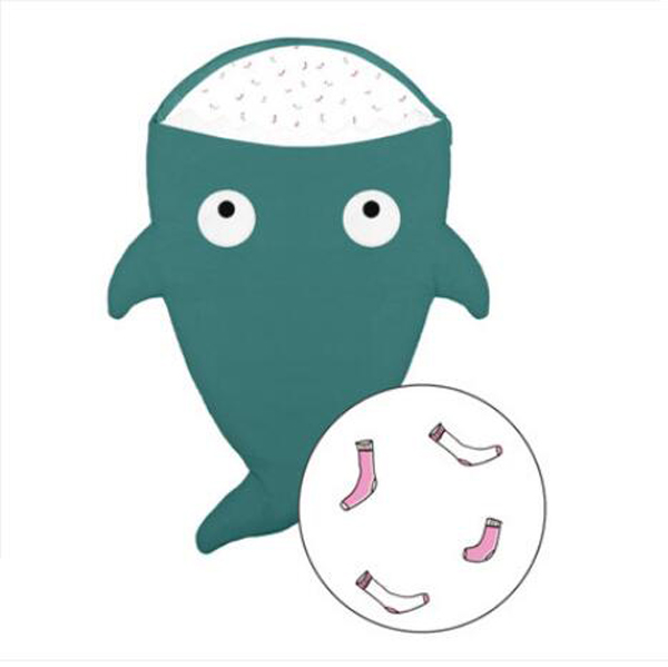 西班牙baby bites 鯊魚睡袋 綠薄荷