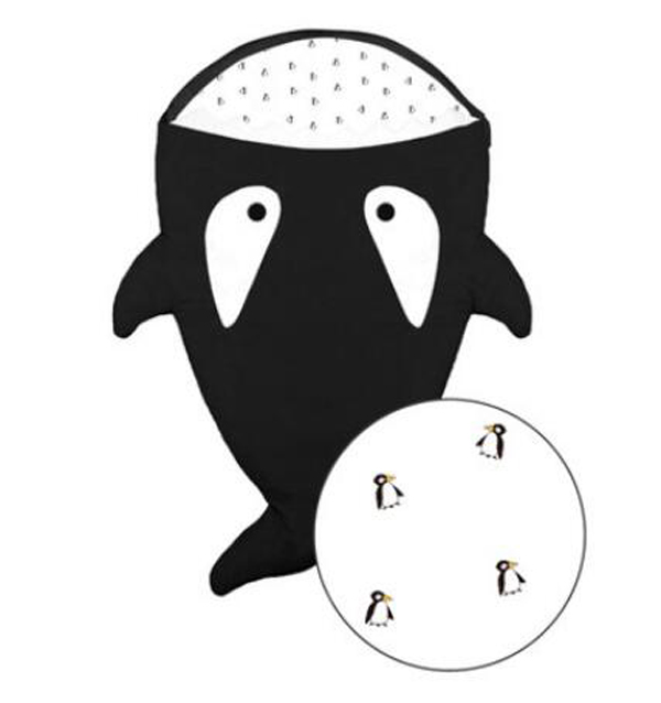  西班牙baby bites 鯊魚睡袋 深黑色