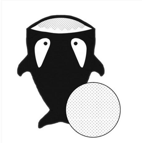  西班牙baby bites 鯊魚睡袋 黑色（內(nèi)襯點(diǎn)點(diǎn)）