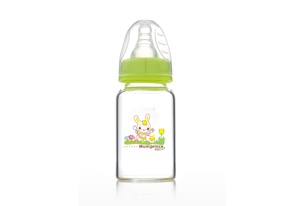  媽咪王子晶鉆玻璃標(biāo)口120ML奶瓶