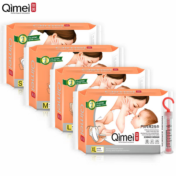  柒美產(chǎn)婦專用衛(wèi)生巾量阪XL+M+L+S4包
