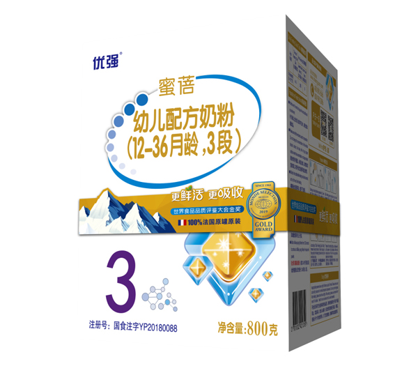 圣元優(yōu)強(qiáng)蜜蓓幼兒配方奶粉（12-36月齡，3段）盒裝