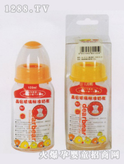 親親貝貝晶鉆玻璃標(biāo)準(zhǔn)奶瓶120ml