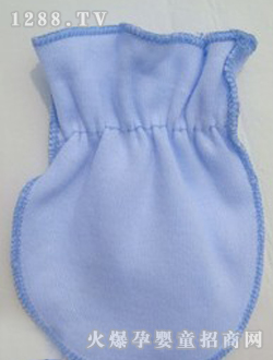 俊親貝比寶寶藍(lán)邊護(hù)手套