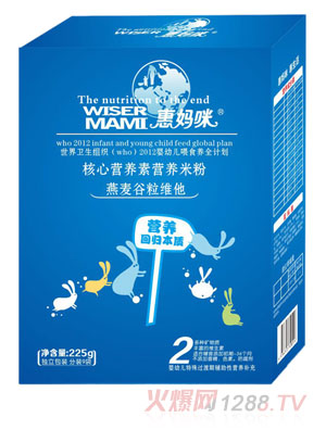 惠媽咪燕麥谷粒維他核心營養(yǎng)素營養(yǎng)米粉225g