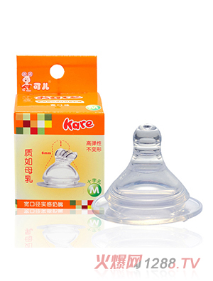 可兒寬口實感奶嘴M（1個盒裝）KR-2022