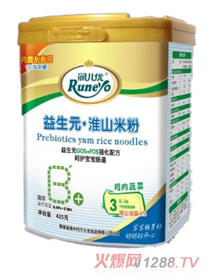 潤兒優(yōu)益生元3段雞肉蔬菜淮山米粉