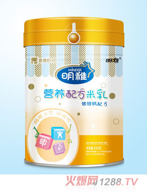 明稚鐵鋅鈣營養(yǎng)配方米乳