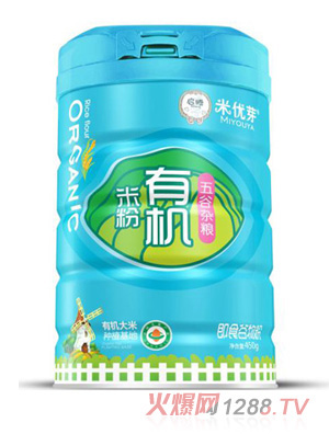 米優(yōu)芽有機米粉-五谷雜糧聽裝