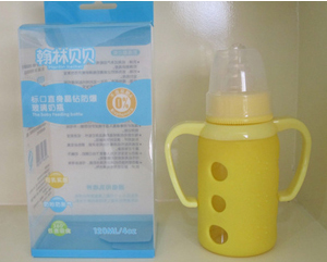  翰林貝貝寬口弧形硅膠奶瓶