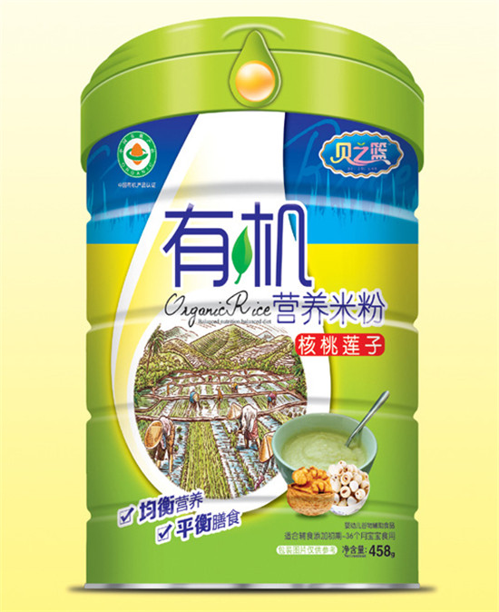   貝之籃核桃蓮子-營養(yǎng)有機米粉